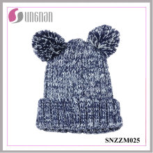 Sombreros hechos punto de acrílico gruesos de 2015 Orejas de oso preciosas de la manera (SNZZM025)